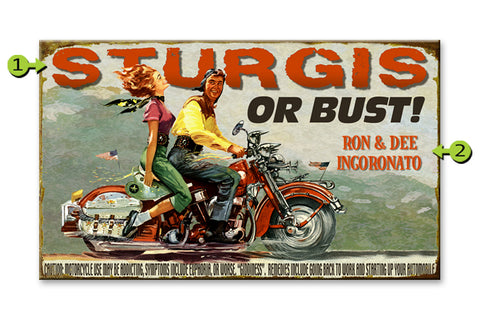 Sturgis or Bust Wood 18x30