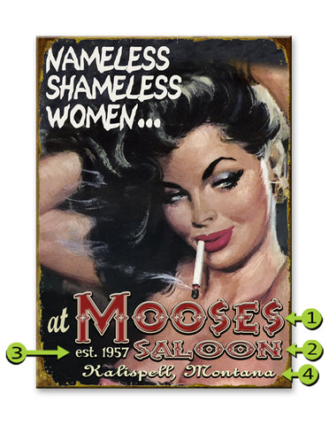 Nameless Shameless Women Metal 28x38