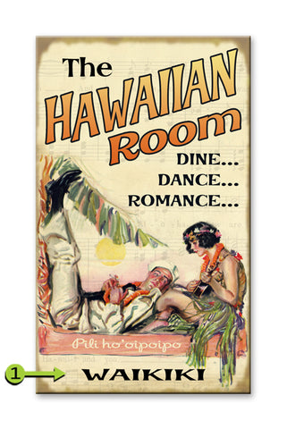 Hawaiian Room Wood 18x30