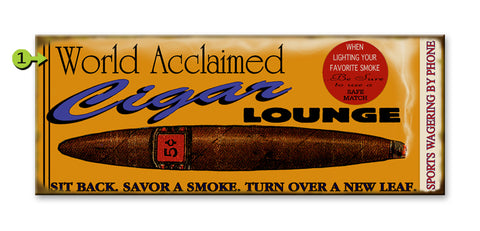 Cigar Lounge Metal 14x36