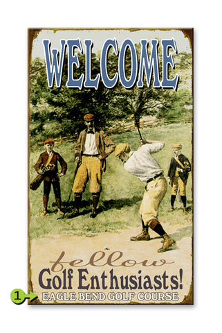 Golf Enthusiasts Metal 23x39