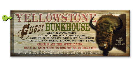 Buffalo Guest Bunkhouse Metal 17x44