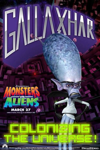 Monsters vs. Aliens, c.2009 - style G Movie Poster Print
