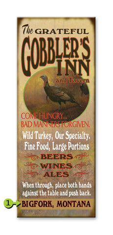 Gobbler's Inn Metal 17x44