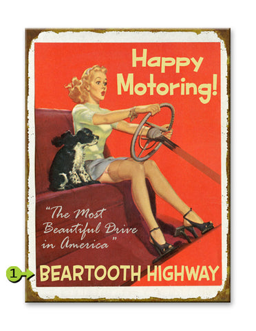 Happy Motoring! Metal 28x38