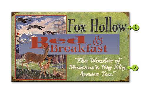 Bed & Breakfast Wood 18x30