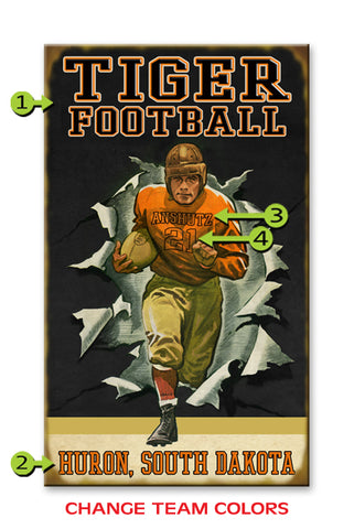 Football Jersey (use line 5 for Jersey Color change) Metal 18x30