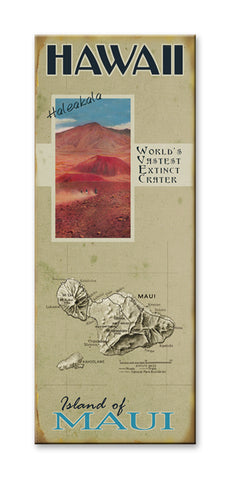 Island of Maui Wood 14x36