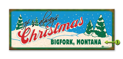 It's Always Christmas Wood 14x36