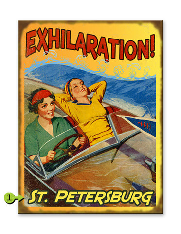 Exhilaration! Female Boaters Wood 23x31