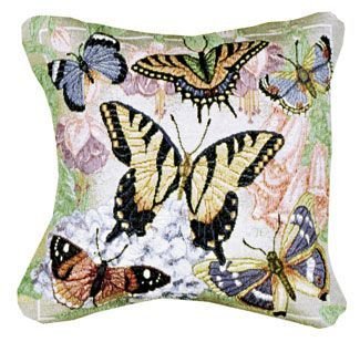 Butterflies are Free Decorative Tapestry Toss Pillow USA Made