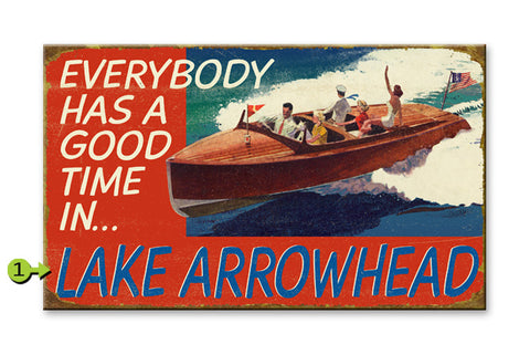Everybody Has a Good Time In... Wood 18x30
