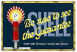 ArtFuzz Shell Guarantee Motor Oil Reproduction Garage Shop Metal Sign 18x30