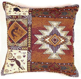 Kokopelli Southwestern Decorative Tapestry Toss Pillow