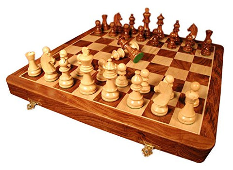 Sheesham Folding Chess Set in Chest