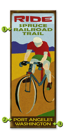 Road Bike Rider Metal 14x36