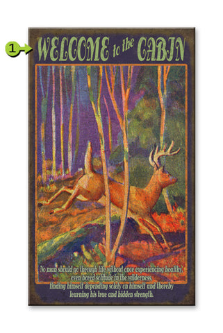 Welcome to the Cabin Metal 23x39