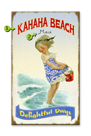 Delightful Days (Hawaii) Wood 18x30