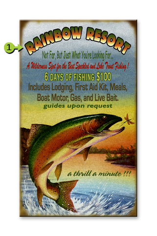 Rainbow Resort Wood 18x30