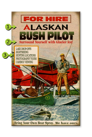 Bush Pilot Metal 23x39