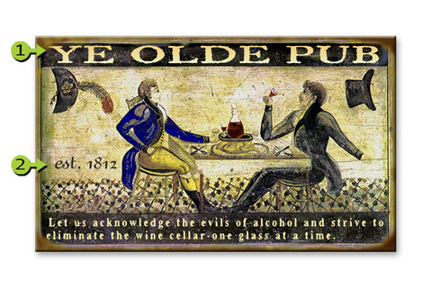 Ye Olde Pub Metal 14x24