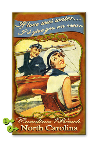 If love was water...I'd give you an ocean Wood 18x30