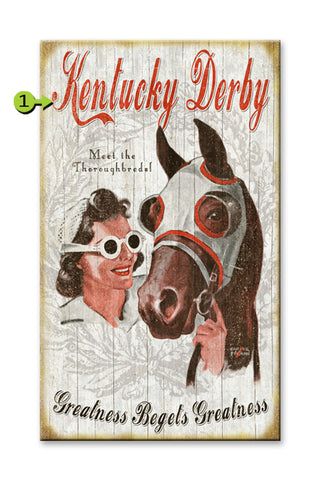 Derby Racehorse Metal 14x24