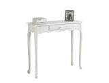 32.25 inch Antique White MDF and Solid Wood Accent Table