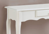 32.25 inch Antique White MDF and Solid Wood Accent Table