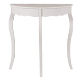 32 inch Antique White MDF and Solid Wood Accent Table