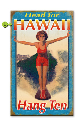 Hang Ten Wood 18x30