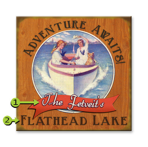Adventure Awaits! Metal 28x28