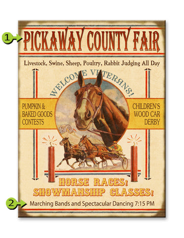 Horse Races Metal 28x38