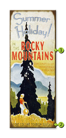 Summer Holiday in the Rocky Mountains Metal 17x44