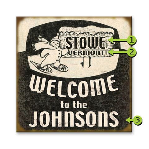 Snowman Welcome Metal 28x28