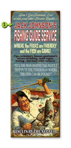 Fishing Guide Service Metal 17x44