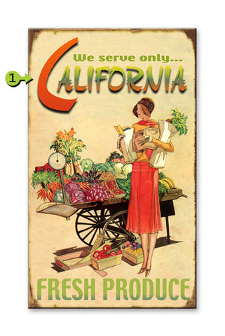 Fresh Produce Wood 18x30