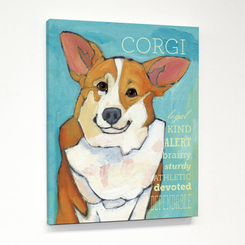 Corgi 2  Canvas by Ursula Dodge 11 X 14