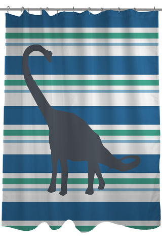 Apostosaurus Stripes Shower Curtain by OBC 71 X 74