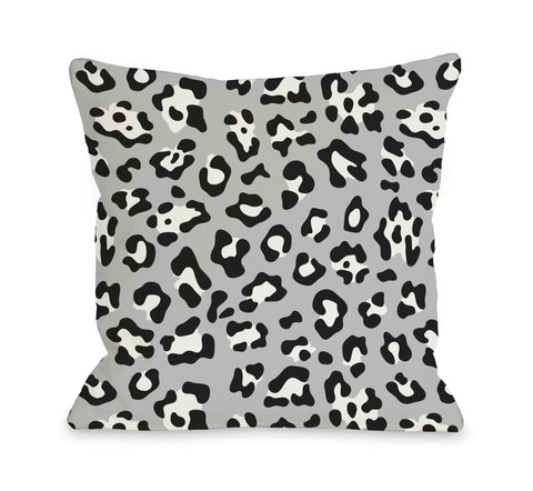 Gabriella Cheetah - Black White Throw Pillow by OBC 18 X 18