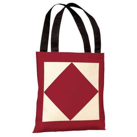 Square & Diamond - Red Tote Bag by