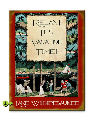 Relax, It's Vacation Time Wood 23x31