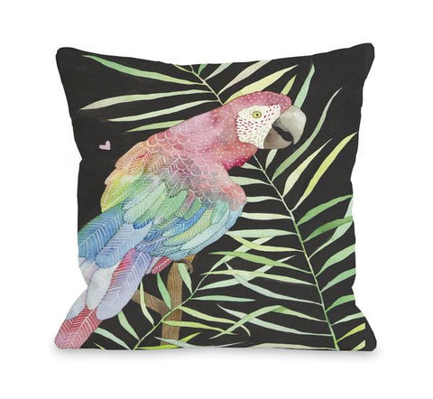 Parrot Throw Pillow by Ana Victoria Calderon