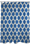 All Over Moroccan - Palace Blue Ivory Shower Curtain by OBC 71 X 74