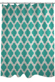 All Over Moroccan - Turquoise Ivory Shower Curtain by OBC 71 X 74