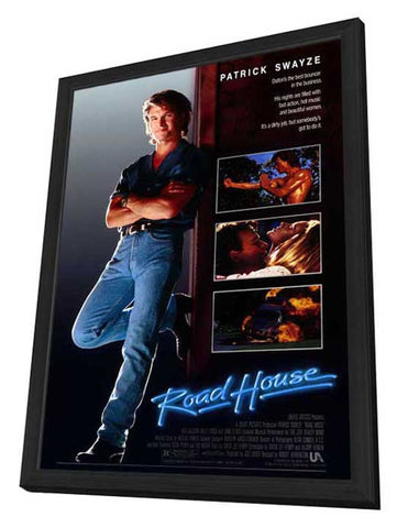 Road House 11 x 17 Movie Poster - Style A - in Deluxe Aluminum Frame