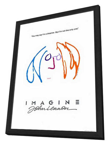 Imagine John Lennon 11 x 17 Movie Poster - Style B - in Deluxe Aluminum Frame