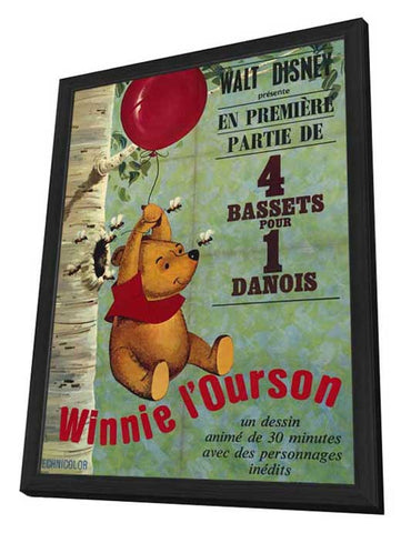 Winnie the Pooh 11 x 17 Movie Poster - French Style A - in Deluxe Aluminum Frame