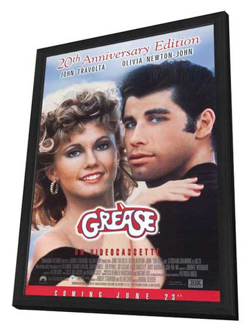 Grease 11 x 17 Movie Poster - Style B - in Deluxe Aluminum Frame