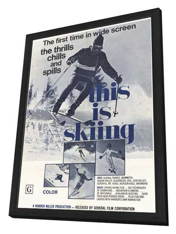 This is Skiing 11 x 17 Movie Poster - Style A - in Deluxe Aluminum Frame